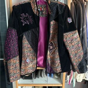 Vintage Women's Vibrant Patchwork Jacket